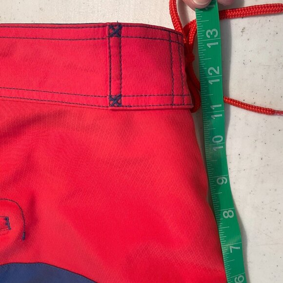Vineyard Vines Mens Swim Board Shorts Trunks 9" Inseam Sz 34 Red Blue Zip Pocket - Picture 13 of 15